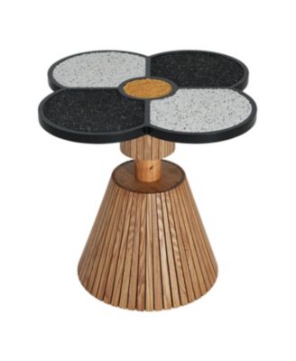 Streamdale Unique Four-Leaf Clover Side Table for Living Room & Small Spaces