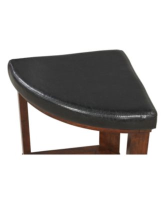 Streamdale Cylina Solid Wood Glass Top Round Dining Table with 4 Chairs