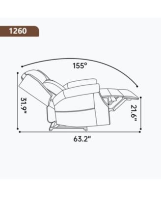 Streamdale Camel Manual Recliner Chair in Faux Leather with Heavy Duty Motion Mechanism