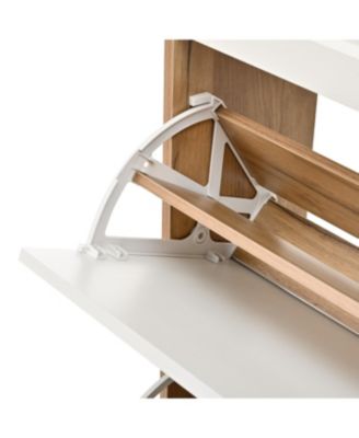 Two Drawers, Three-Fold Doors, Large Storage Shoe Cabinet