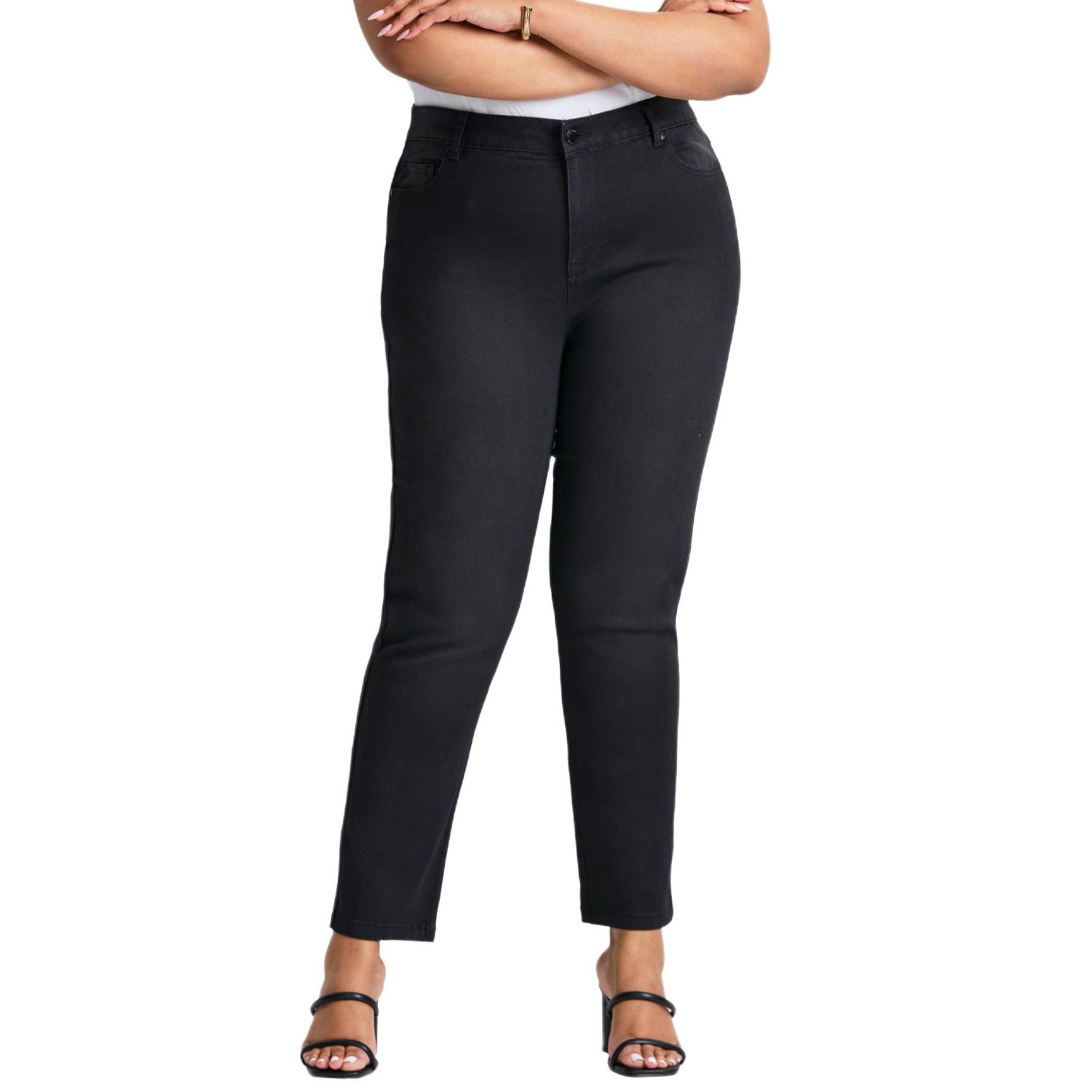 Women's Plus Size Petite Butter Denim Straight Leg Jean