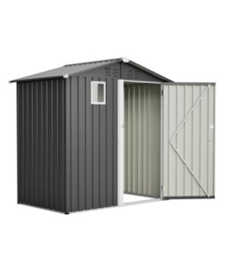 Streamdale Metal Outdoor Storage Shed 6FT x 4FT, Steel Utility Tool Shed for Backyard Garden Patio Lawn, Gray