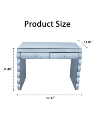  Silver Mirror Console Table with 2 Drawers