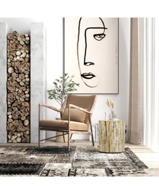 Tree Stump Stool, Concrete Side Table with Wood Grain Finish