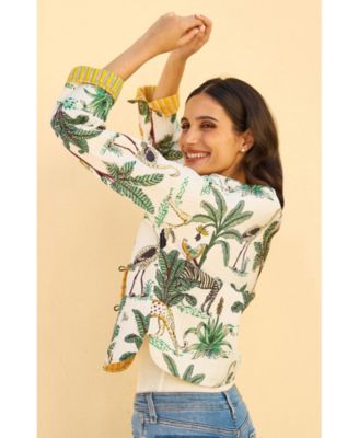 Women's Animal Reversible Cropped Quilted Jacket