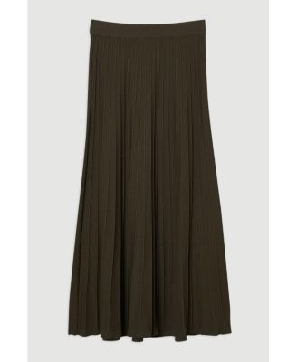 Women's Textured Knit Full Midi Skirt
