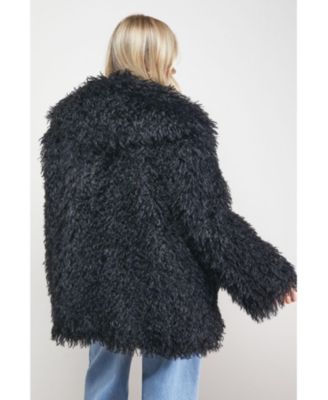 Women's Mongolian Faux Fur Short Coat