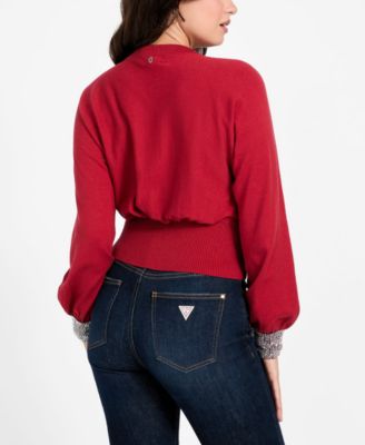 Women's Posa Long-Sleeve Bling Cuff Sweater