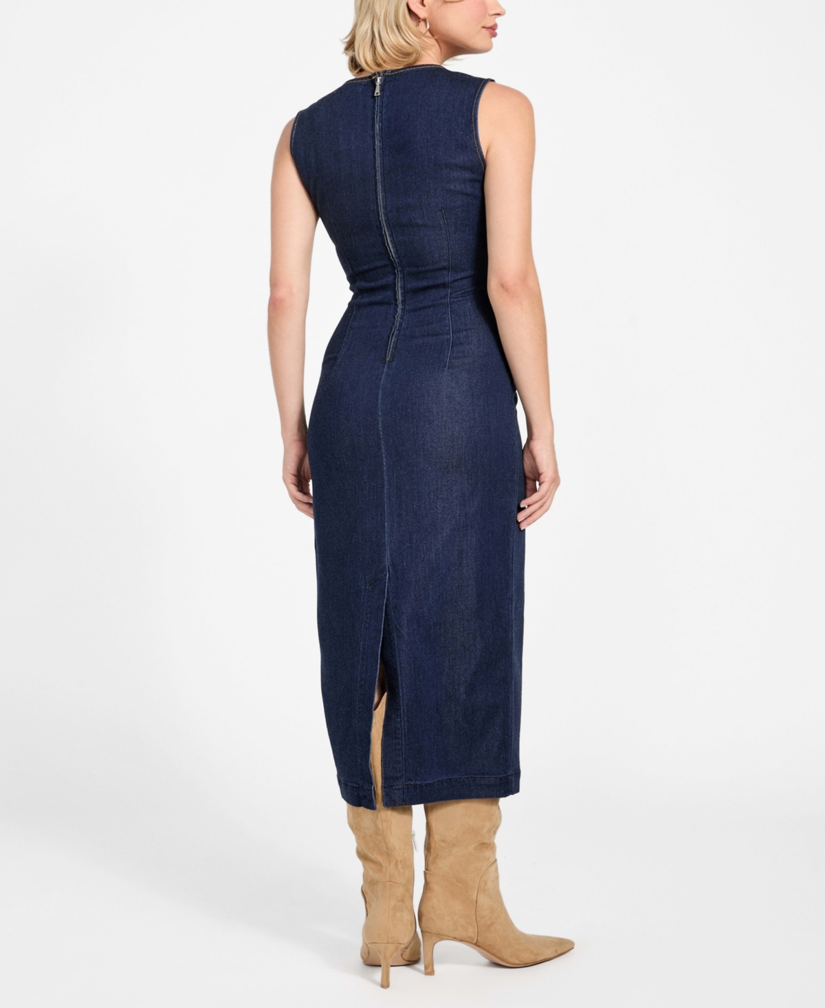 Guess Women's Sleeveless Dahlia Denim Midi Dress