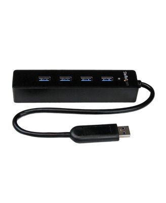 StarTech 4 Port Portable SuperSpeed USB 3.0 Hub with Built-in Cable