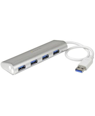 StarTech 4-Port Portable Apple Style USB 3.0 Hub with Built-In Cable