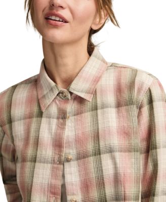 Women's Plaid Button-Down Shirt