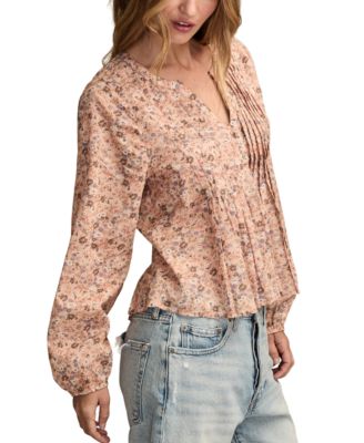 Women's Pintuck Long-Sleeve Top