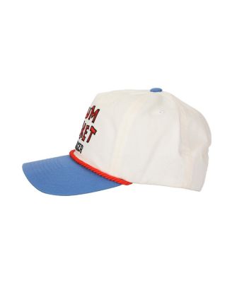 Men's Chum Bucket Manager White & Blue Retro Grandpa Snapback Hat