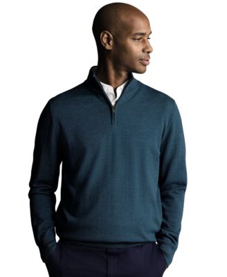 Men's Quarter-Zip Long-Sleeve Sweater