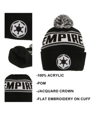 Men's Galactic Empire Black Cuff Beanie.