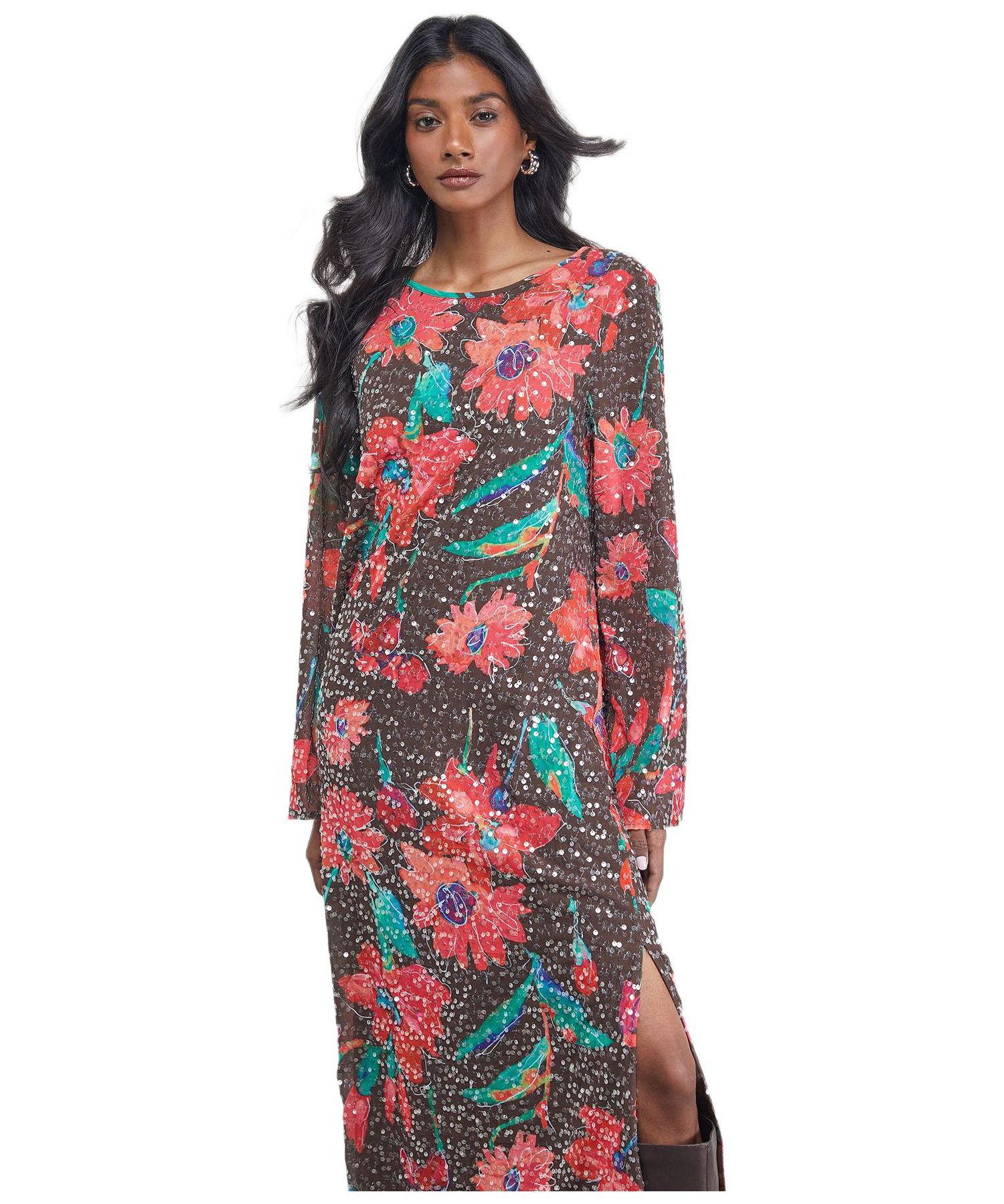 Women's Sequin Column Midi Dress