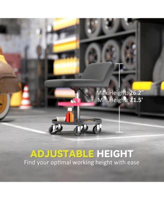 Rolling Garage Mechanic Stool with 300 Lb. Capacity