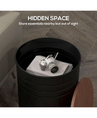 Nesting Storage Ottomans Set of 2 with Lids, Hidden Space