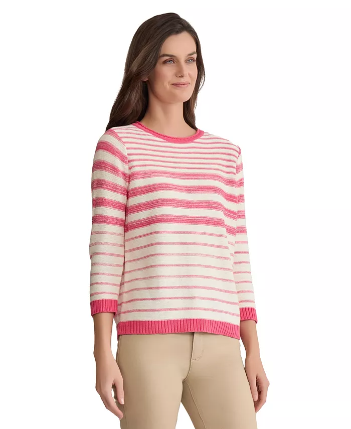 Women's Striped Crewneck Sweater - thumbnail 2
