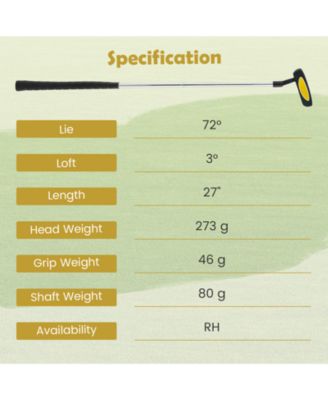 Junior Mallet Putter Individual Gold Club for 8-10 years old Kids