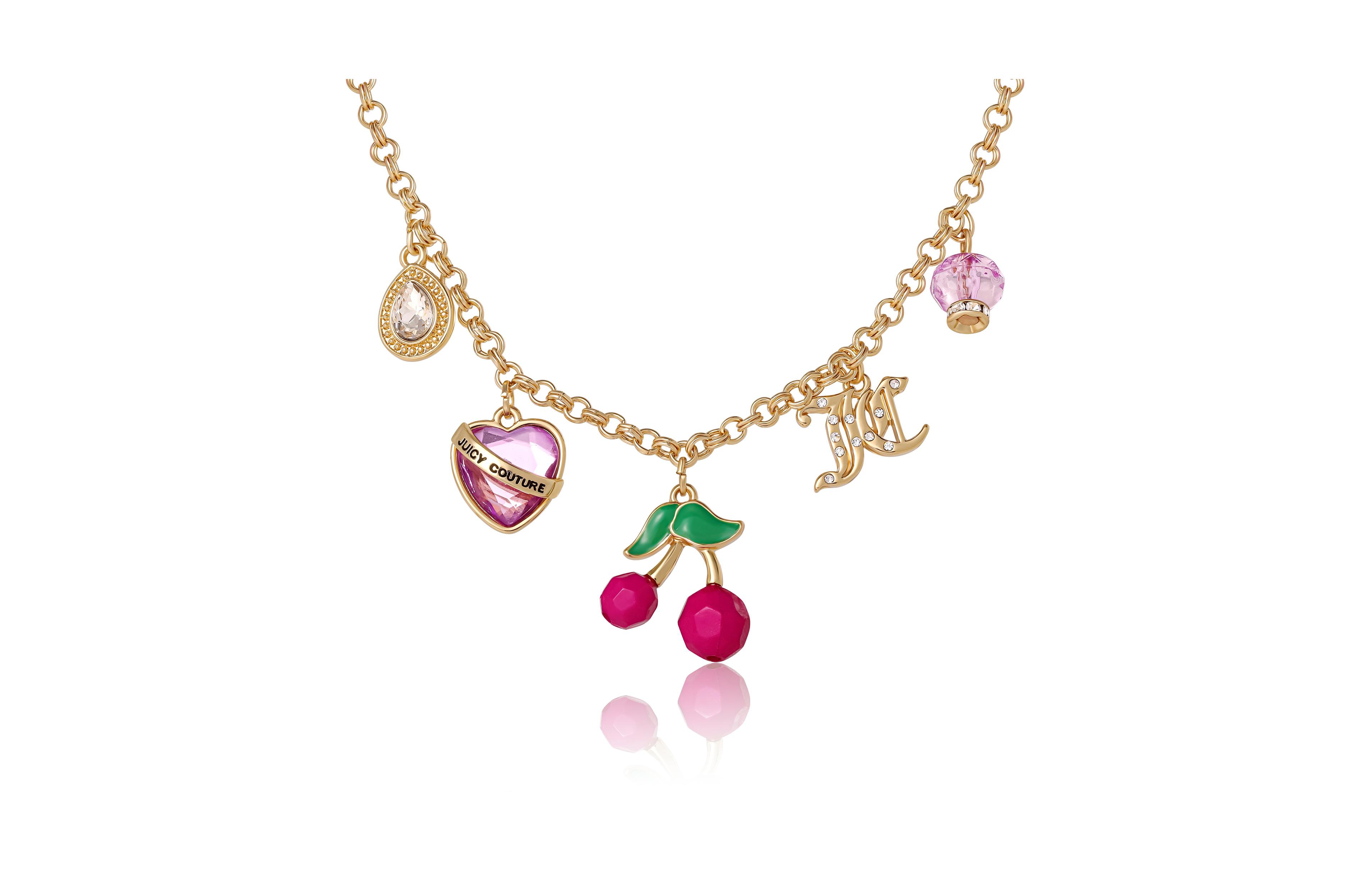 Juicy Couture Cherry Charm Necklace - 18 + 2''