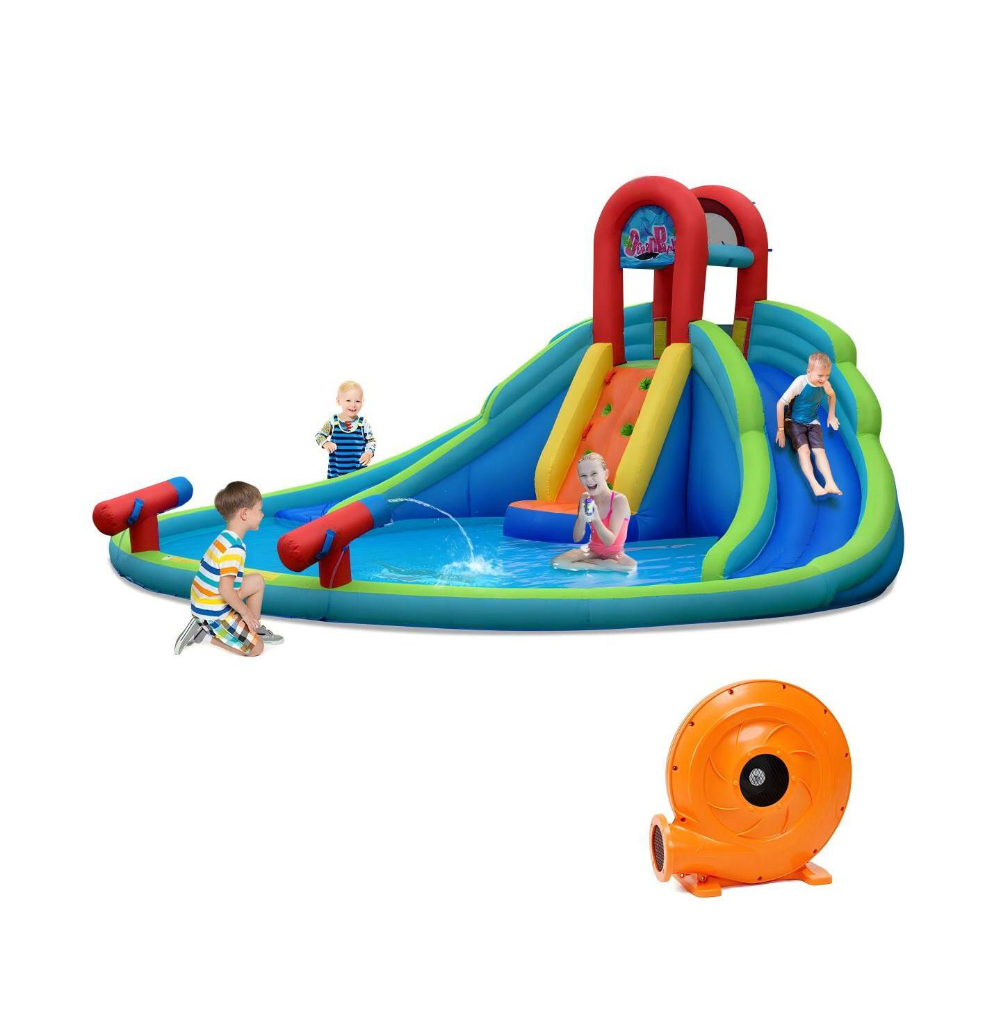 Детская игрушка HONGGE Inflatable Water Slide and Bounce House with Splash Pool and Climbing Wall, Accommodates 3 Children, Ages 3+, цвет: Colorful — фото 2