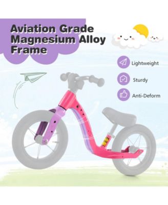 12-Inch Balance Bike with Adjustable Seat and Rotatable Handlebar for Over 36 Months Old