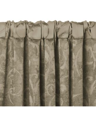 Mia Jacquard Scroll Blackout Window Curtain
