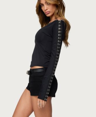 Women's Zaina Hook & Eye Boat Neck Top