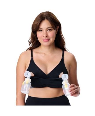 Motherhood Women's Maternity Seamless Nursing and Hands-Free Pumping Bra