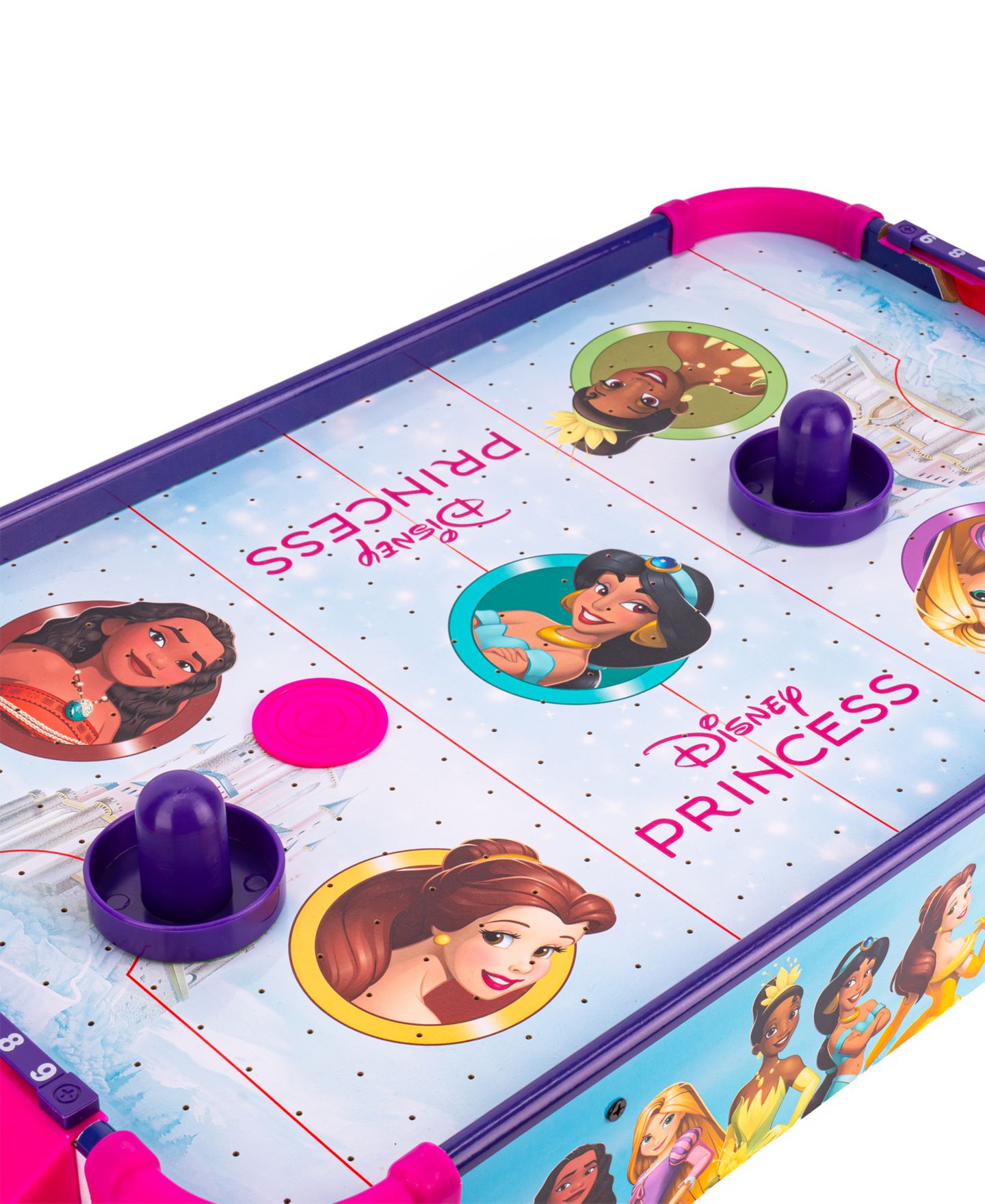 Детская игрушка World Tech Toys Disney Princess Electronic Tabletop Air Hockey Game, Ages 4+ — фото 5