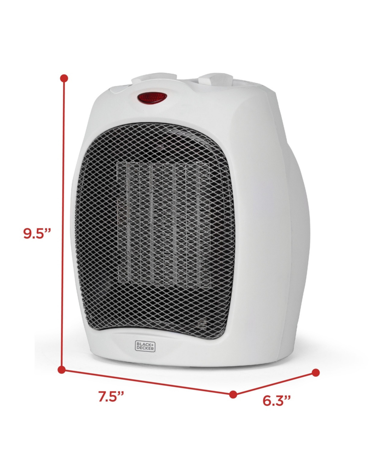 Black & Decker Black and Decker Portable Space Heater, 1500W Small Space Heater with Overheat Protection for Indoor Use, White
