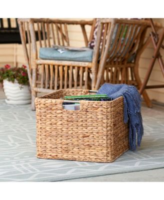 Square Wicker Basket, Natural