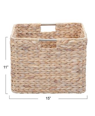 Square Wicker Basket, Natural