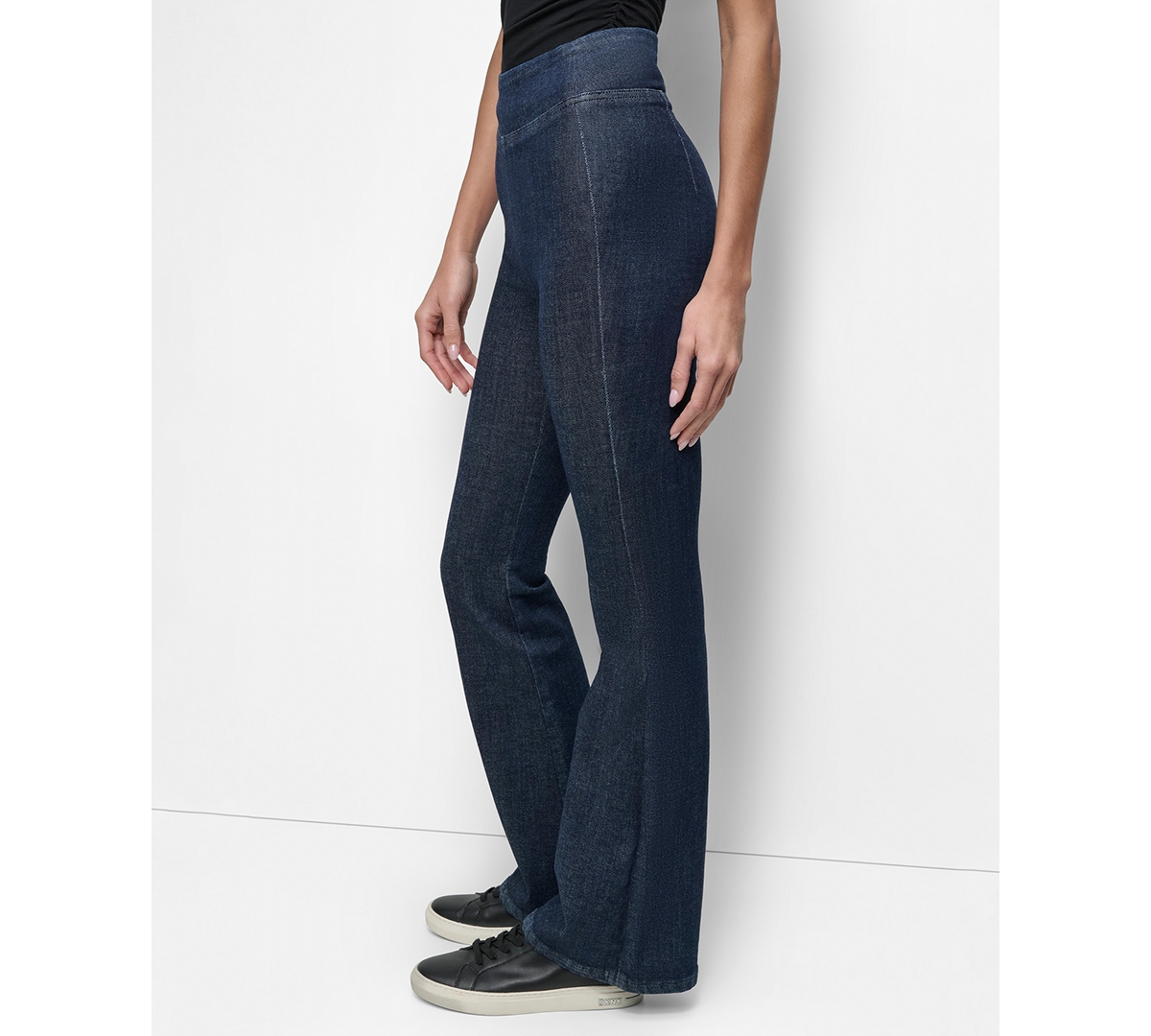 Dkny Jeans Petite High-Rise Flared-Leg Pull-On