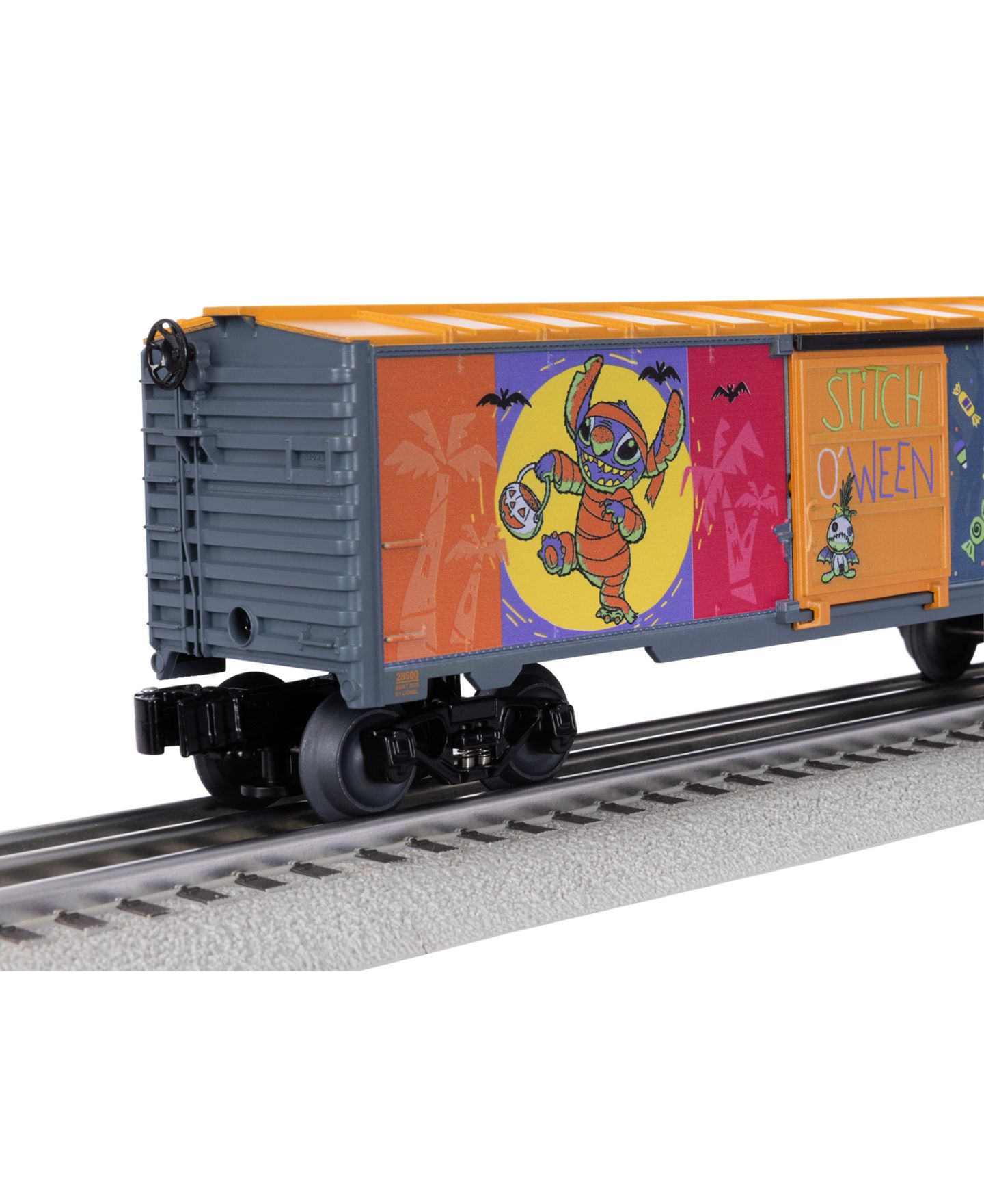 Детская игрушка Lionel O Gauge Disney Stitch Stitchoween Glow in the Dark Model Train Boxcar — фото 3
