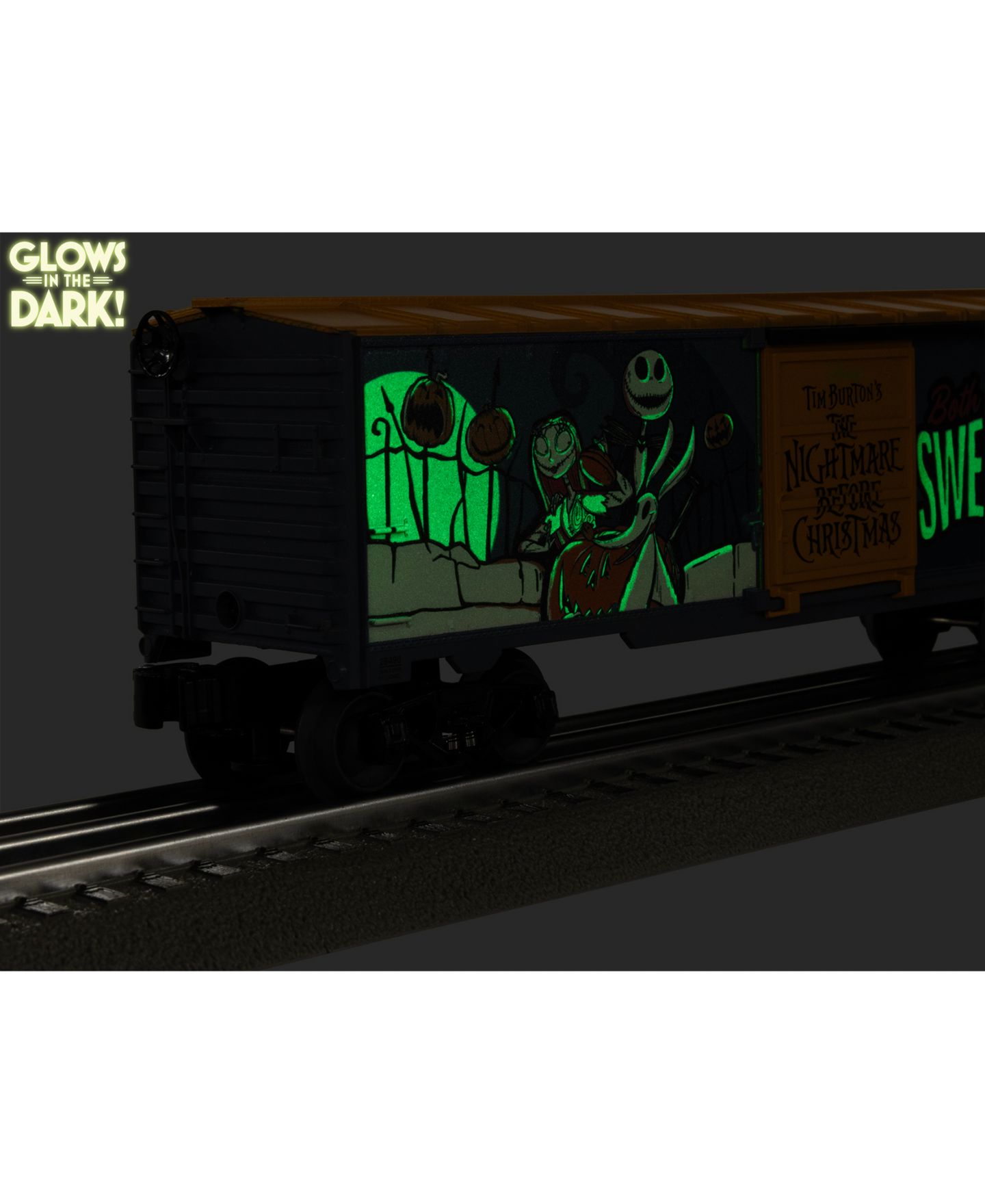 Детская игрушка Lionel O Gauge The Nightmare Before Christmas Glow-in-the-Dark Model Train Boxcar — фото 9