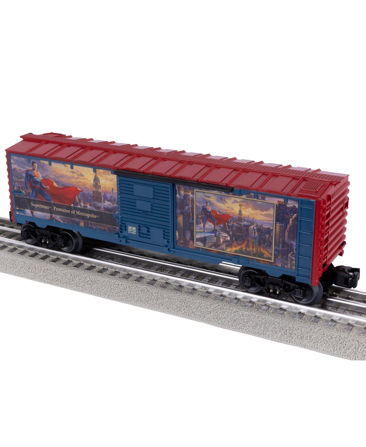 Lionel Thomas Kinkade Studios Dc Superman Protector of Metropolis O Gauge Model Train Boxcar