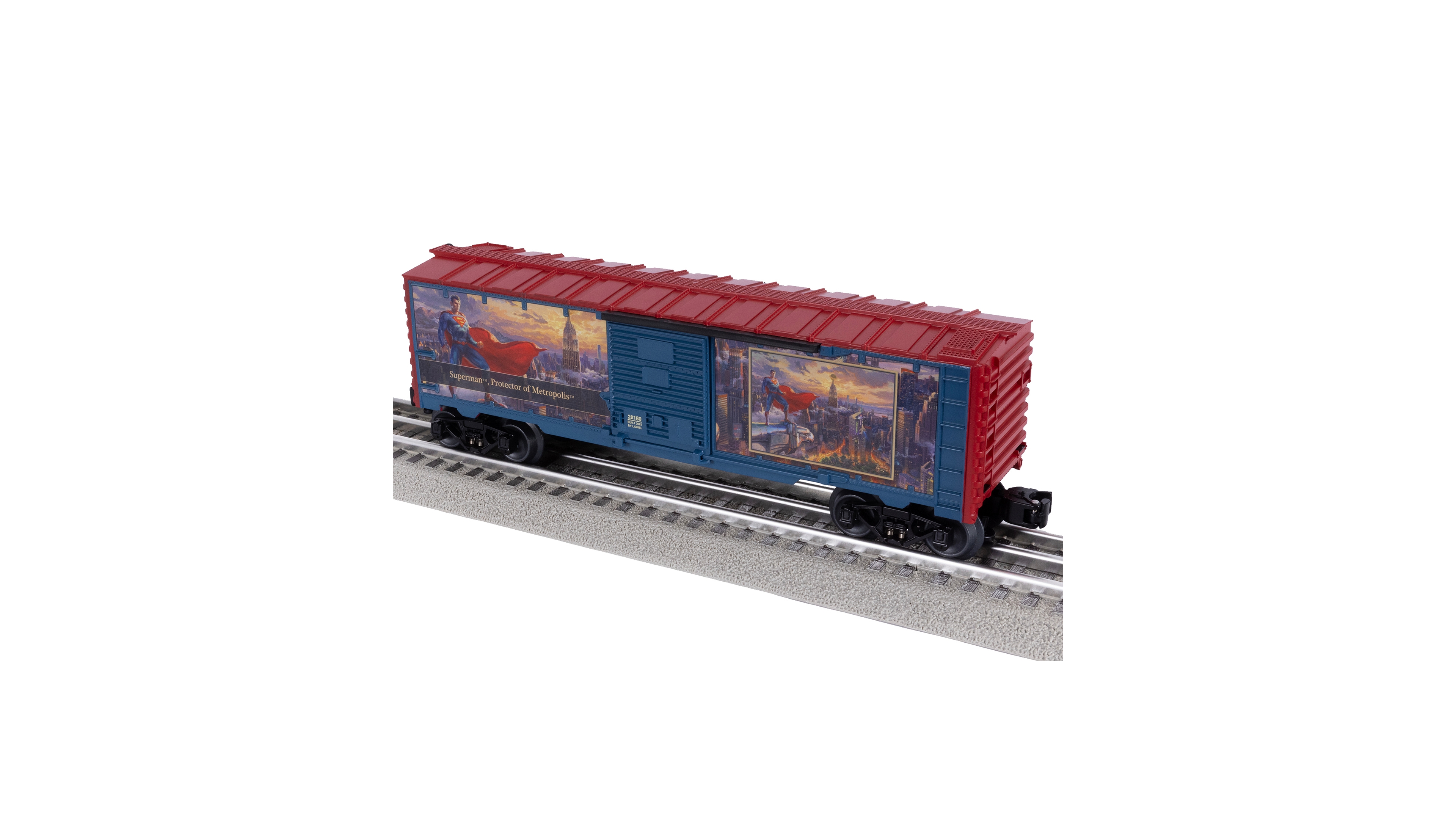 Lionel Thomas Kinkade Studios Dc Superman Protector of Metropolis O Gauge Model Train Boxcar