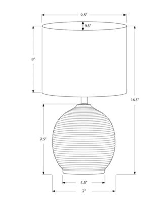Lighting 16" Plastic Table Lamp