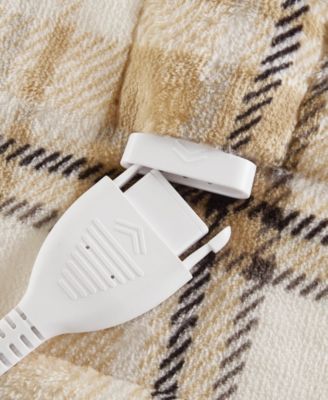 Print Plush to Sherpa Heated Throw, 50" x 60"