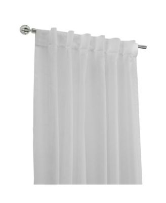 Alicante Sheer Dual Header Slub Sheer Fabric Curtain Panel for Brighten Any Living Space