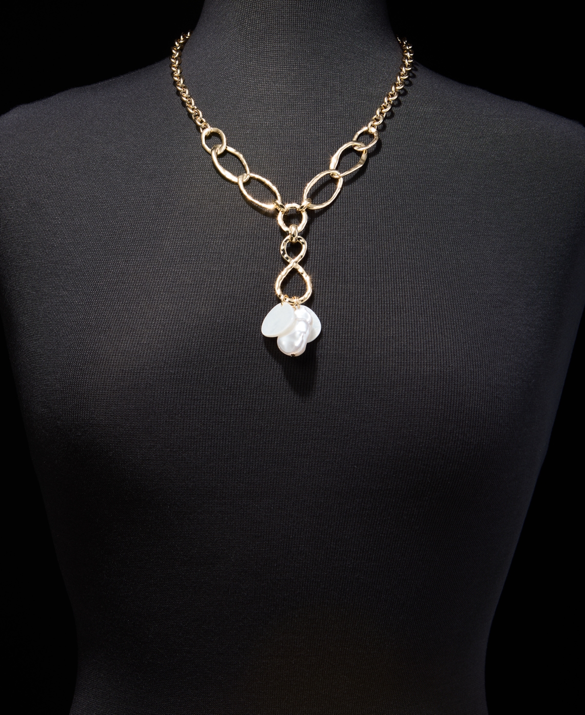 Style & Co Imitation Pearl Lariat Necklace, 20" + 3" extender, Macy's Exclusive