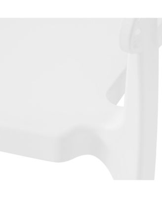 Outdoor Modern Stackable Plastic Resin Patio Dining Armchair (Set of 2)