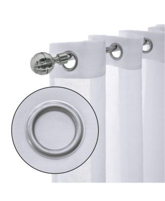 Cote d'Azure Sheer Grommet Exclusive Curtain Panel for Living Room 112" x 84" White