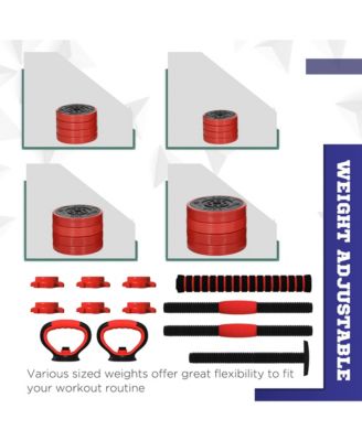 66LBS Dumbbells Set Used as Barbell, Kettlebell, Push up Sd