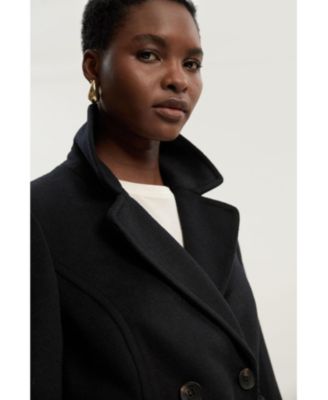 Women's Wool Blend Belted Midi Coat