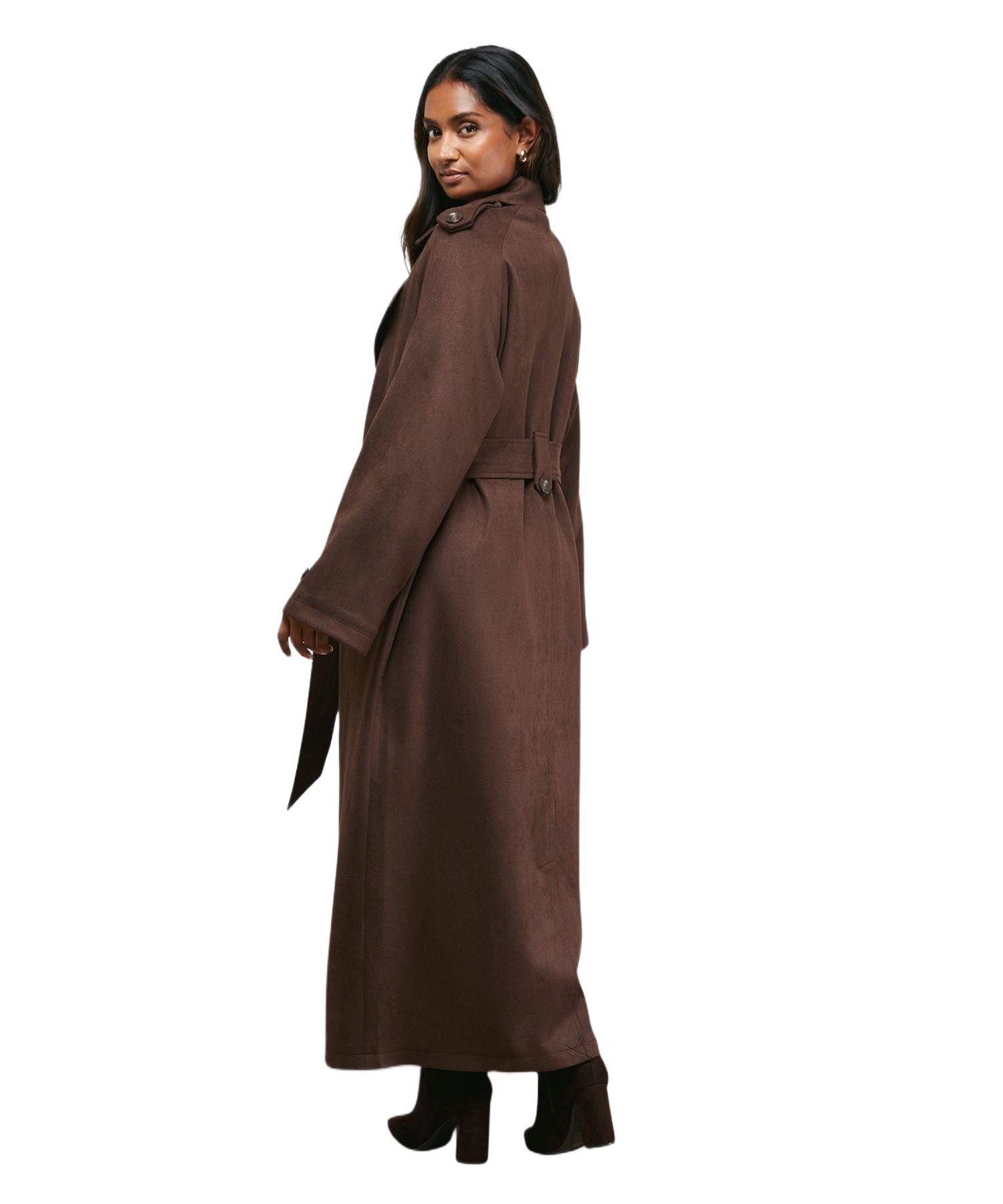 Women's Cuff Detail Belted Coat