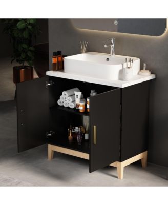 Single Sink Bathroom Vanity with Ceramics Top